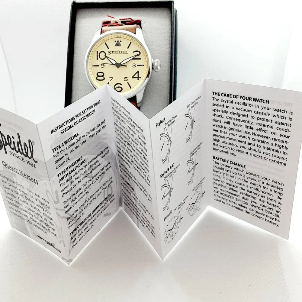 NEW With Tags Authentic Men's Speidel Watch, leather band